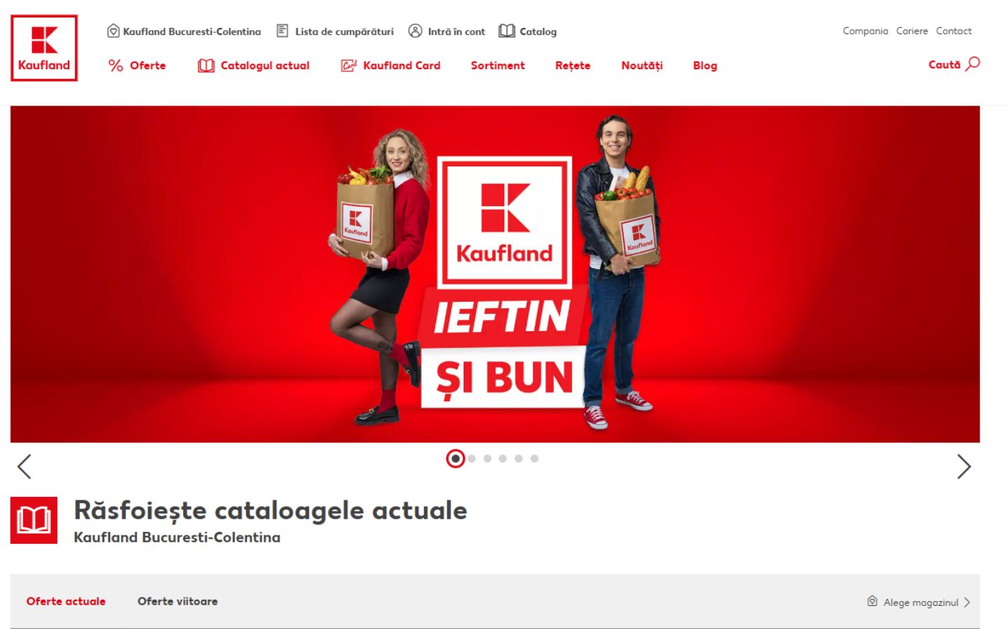 Kaufland website screenshot
