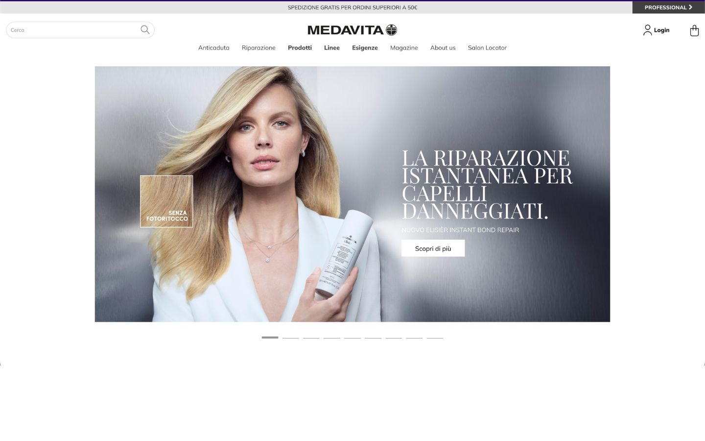 Medavita website screenshot