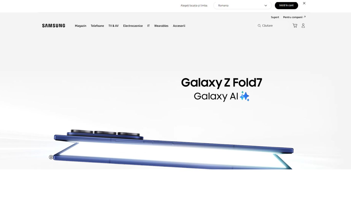 Samsung Romania website screenshot